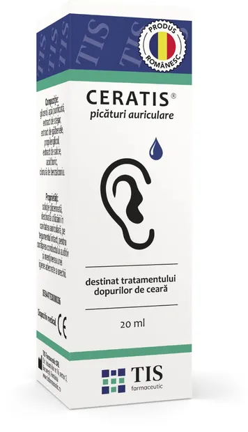 Ceratis picaturi auriculare, 20ml, Tis Farmaceutic