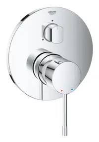 Baterie dus Grohe Essence 24169001, aparent, monocomanda, 3 iesiri, diverter, cartus ceramic, Crom
