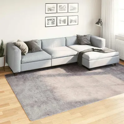 vidaXL Covor lavabil, gri, 190x300 cm