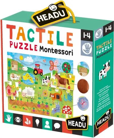 Puzzle educativ Headu - Atinge si recunoaste animalele din ferma