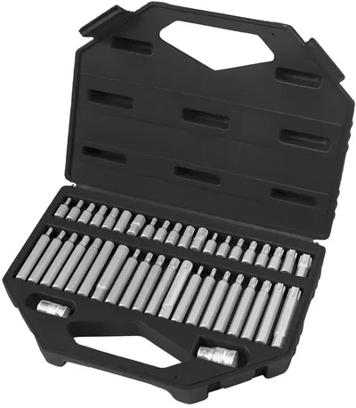 Set de biți MTX - Hex, Torx, Spline, 42 piese, suport hexagonal