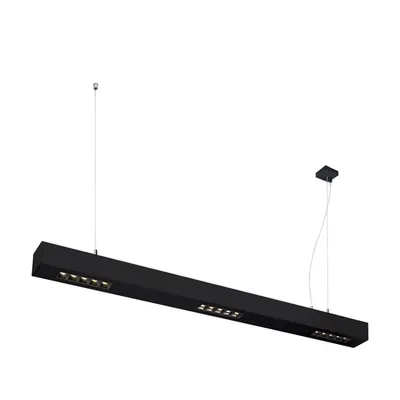 Lampa suspendata, lustra Q-LINE ® pandantiv, LED-negru pandantiv lumina de interior, 1m, BAP, negru, 4000K
