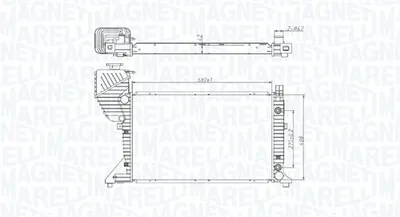Radiator racire motor potrivit MERCEDES SPRINTER 2-T (B901, B902), SPRINTER 3-T (B903), SPRINTER 4-T (B904), SPRINTER 5-T (B905) 2.1D-Electric