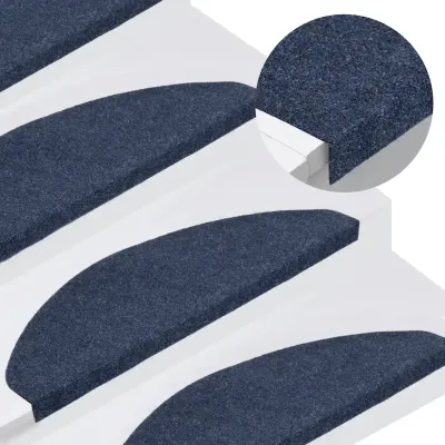 vidaXL Covorașe scară autoadezive 30 buc Albastru 65x22,5x3,5 cm