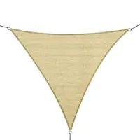 Outsunny Cort Parasolar Triunghiular, Protecție UV din HDPE, Nisipiu, 3x3x3m | Aosom Romania