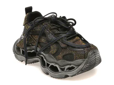 Pantofi sport GRYXX negri, 3059, din material textil si piele naturala
