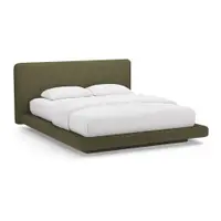 Pat matrimonial verde tapițat 180x200 cm Linea – Micadoni