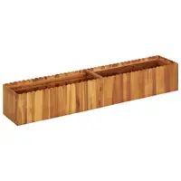 Gossi strat inaltat de gradina, 150x30x25 cm, lemn masiv de acacia