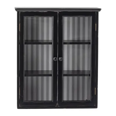 Vitrină neagră din lemn de brad suspendată 51,5x66,5x22,5 cm Hazem – Bloomingville