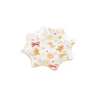 Farfurie albă pentru servire din sticlă ø 15 cm cu model de Crăciun Gingerbread – Dakls
