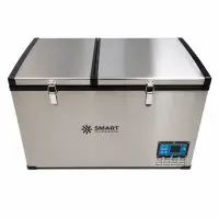 Frigider auto cu compresor smart cooler, capacitate 100L, cu bluetooth si zonă dublă de răcire, taxa verde inclusă