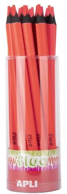 Creion colorat Apli - Jumbo Neon, rosu
