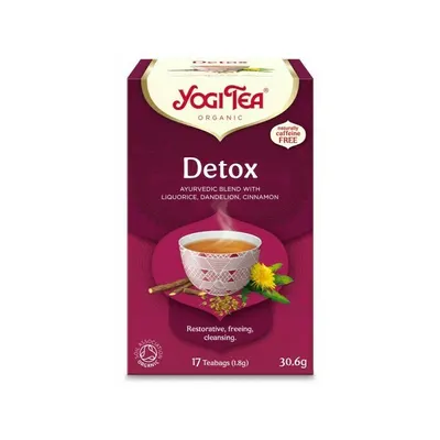 Ceai detoxifiant, bio, 17 pliculete, 30,6g, Yogi Tea