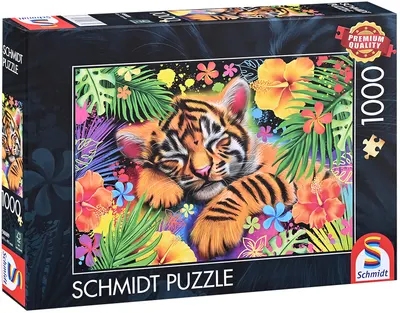 Puzzle Schmidt din 1000 piese - Micul pui de tigru