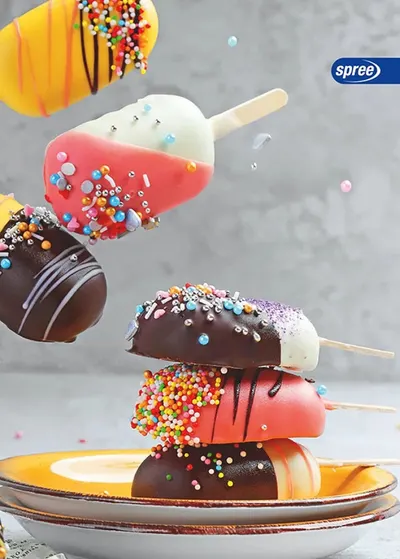 Caiet Spree Delicious - A4, 62 foi, linii largi, sortiment