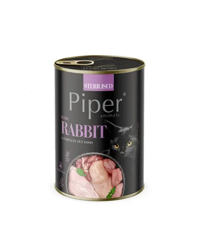PIPER Sterilised conserva hrana pisica sterilizata 400g cu iepure
