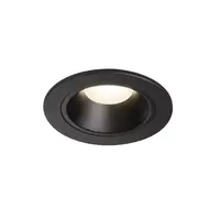 Spot incastrat, NUMINOS S Ceiling lights, black Indoor LED recessed ceiling light black/black 4000K 55° gimballed, rotating and pivoting, including leaf springs,