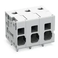 PCB terminal block; 4 mm²; Pin spacing 7.5 mm; 3-pole; Push-in CAGE CLAMP®; 4,00 mm²; gray