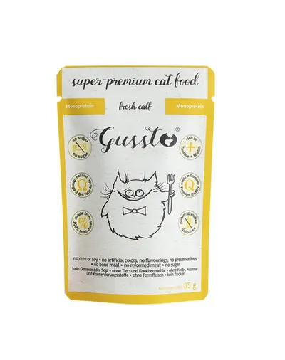 Gussto Cat Fresh Calf Carne Proaspătă de Viţel 85 G
