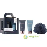 Set Cadou Relax&Refresh Fine Grooming pentru Barbati (Gel de Dus, Sampon pentru Par si Barba, Burete Exfoliant Corp)