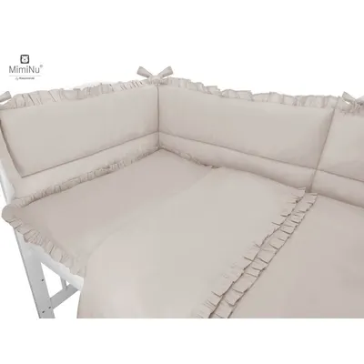 Set lenjerie patut 5 piese MimiNu 120x60 cm Royal Beige