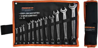 Set chei Premium HD - 37598, 12 buc, 6-22 mm, negru