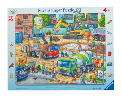 Puzzle Ravensburger din 24 de piese - Something is going on on the construction site