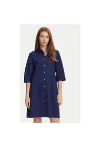 Camasa stil rochie dama BM033 - Bumbac - Bleumarin - Bleumarin