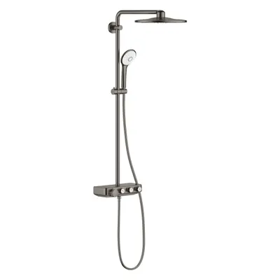 Sistem de dus Grohe Euphoria SmartControl 310 26507AL0, termostat, 310 mm, aparent, butoane push&turn, anti-oparire, anti-calcar, ajustabil, lucios, mat, Gard Graphite