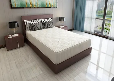 Saltea cu memorie si arcuri Silver Evolution Pocket Spring 200 x 200 x 30 cm cu husa tricot silver