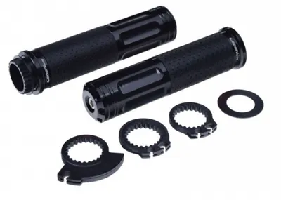 Set mansoane moto 642, culoare negru cu capat
