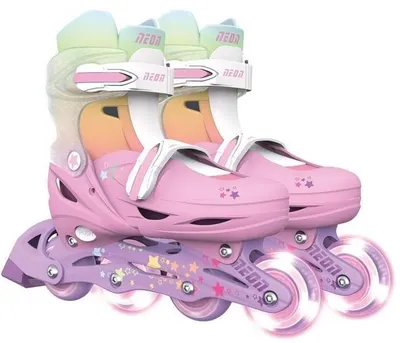 Role pentru copii Yvolution - Neon Inline Skates, mărimea 30-33, Rainbow