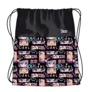 Rucsac cu snur pentru copii St. Majewski St. Right Colour Anime, 43 cm, negru