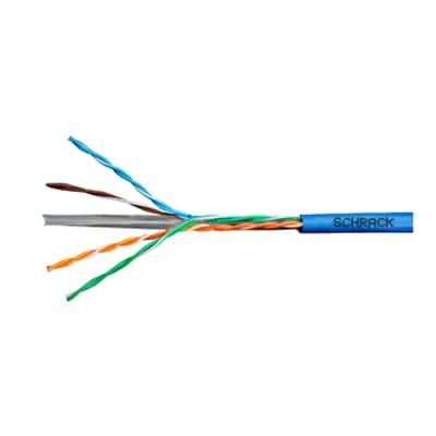 Cablu U/UTP Cat.6, 4x2xAWG24/1, LS0H, Eca, albastru, cutie