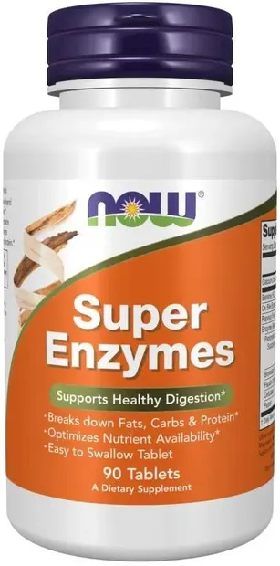 Super Enzymes, 90 tablete, Now