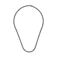 Colier tennis din aur alb-negru cu diamante negre de 3ct