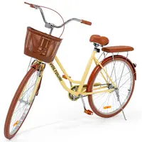 Bicicletă oraș 28 inch damă retro VOLTOURI coș portbagaj oțel 17