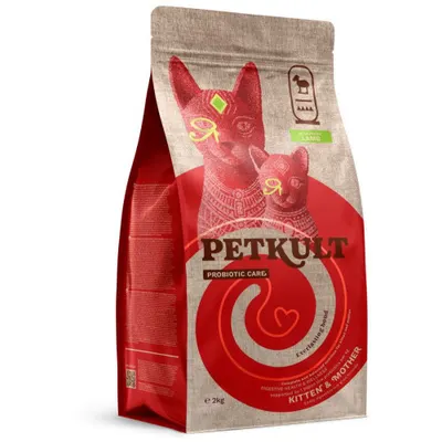 Hrana uscata Petkult Probiotic Care Kitten&Mother Fresh pentru pisici, cu Miel proaspăt 2kg