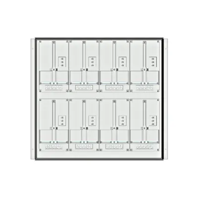 Meter box insert 2-rows, 8 meter boards / 18 Modul heights