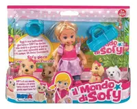 Papusa RS Toys - Sofy, cu 4 catelusi si accesorii