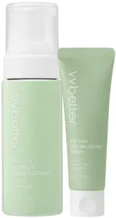 VVBetter Set - Spumă de curățare și cremă echilibrantă cu Yuzu și Ceramide, 145 + 50 ml