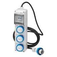 Q-din 5 Acs - Mobile-Portable - With Cable and Plug - 1 2p+e 16a Iec309 + 2 3p+e 16a Iec309 - Ip44