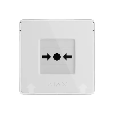Buton wireless Ajax Manual Call Point, alb, 866.0 - 922.0 MHz, resetabil, autonomie 7 ani