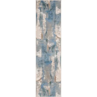 Covor tip traversă albastru deschis 80x300 cm Sensi Zashi – FD