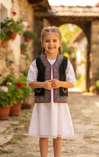 Vesta broderie pentru fetite Suzana