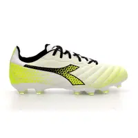 Ghete de fotbal bărbați Diadora Brasil Elite GR LT LP12 alb/negru/galben fluo
