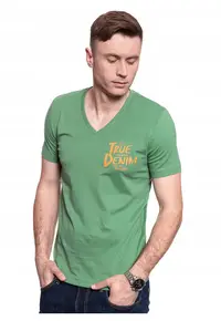Tricou barbatesc Alex V Print - verde - 100% bumbac - Marime