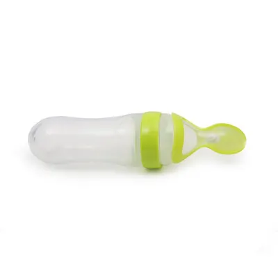 Sticla din silicon cu lingurita 90 ml Cangaroo 6 luni +