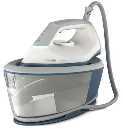 Stație de călcat cu abur Philips - PSG2000/20, 2400W, 110 g/min, albastru/alb