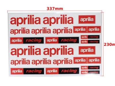 Set autocolante Aprilia, culoare rosu